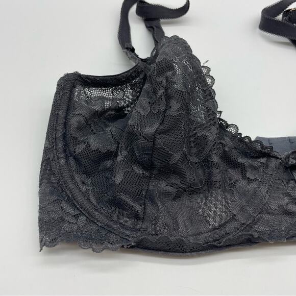Savage X Fenty Gray Lace Unlined Bra - Picture 2 of 9